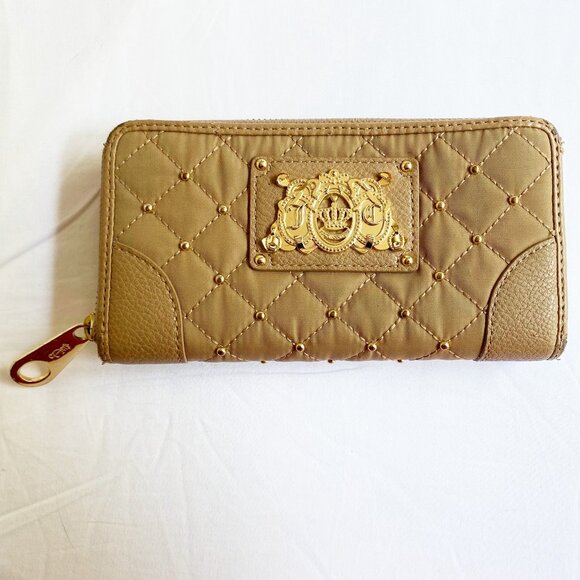 Juicy Couture Vintage Nylon Studded Beige Continental Wallet - Picture 2 of 7